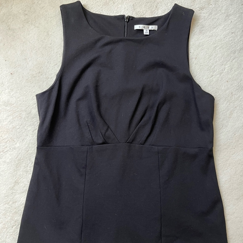 Cabi #224 Ponte Uptown Top. Zipper back closure. Stretchy and comfortable